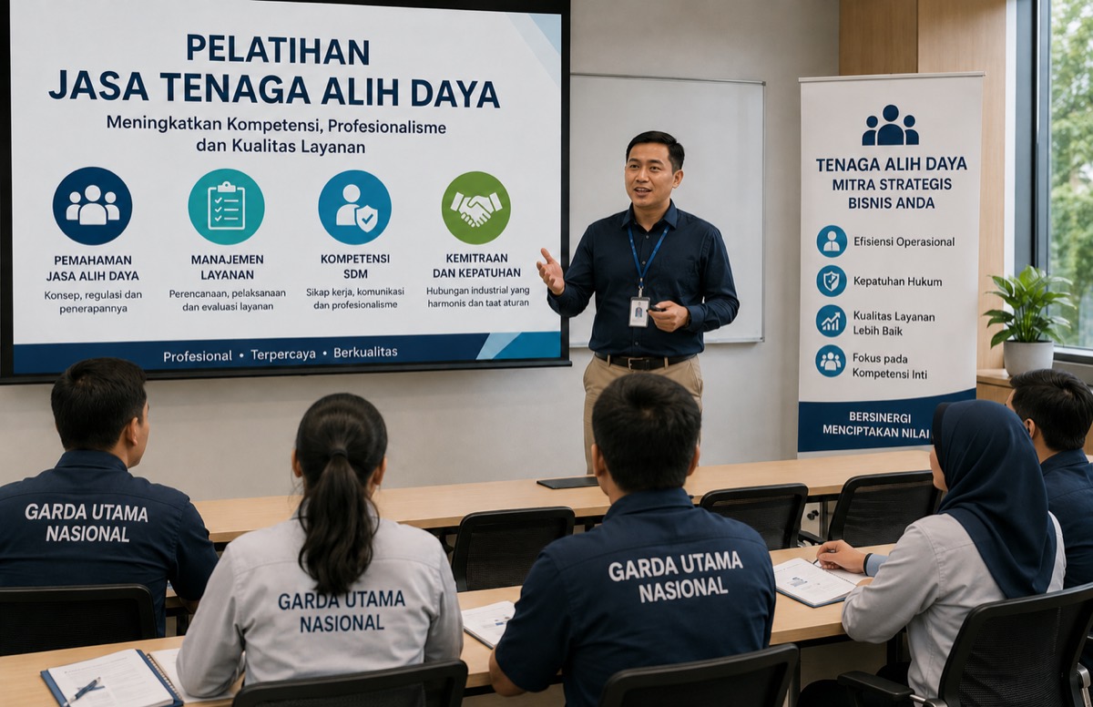 Pelatihan jasa tenaga alih daya di ruang kelas